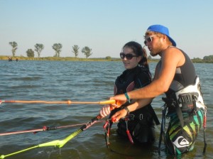 Einzelunterrich beim Kitesurfen