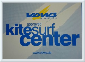 Kitesurfcenter Schild vom VDWS Verband 